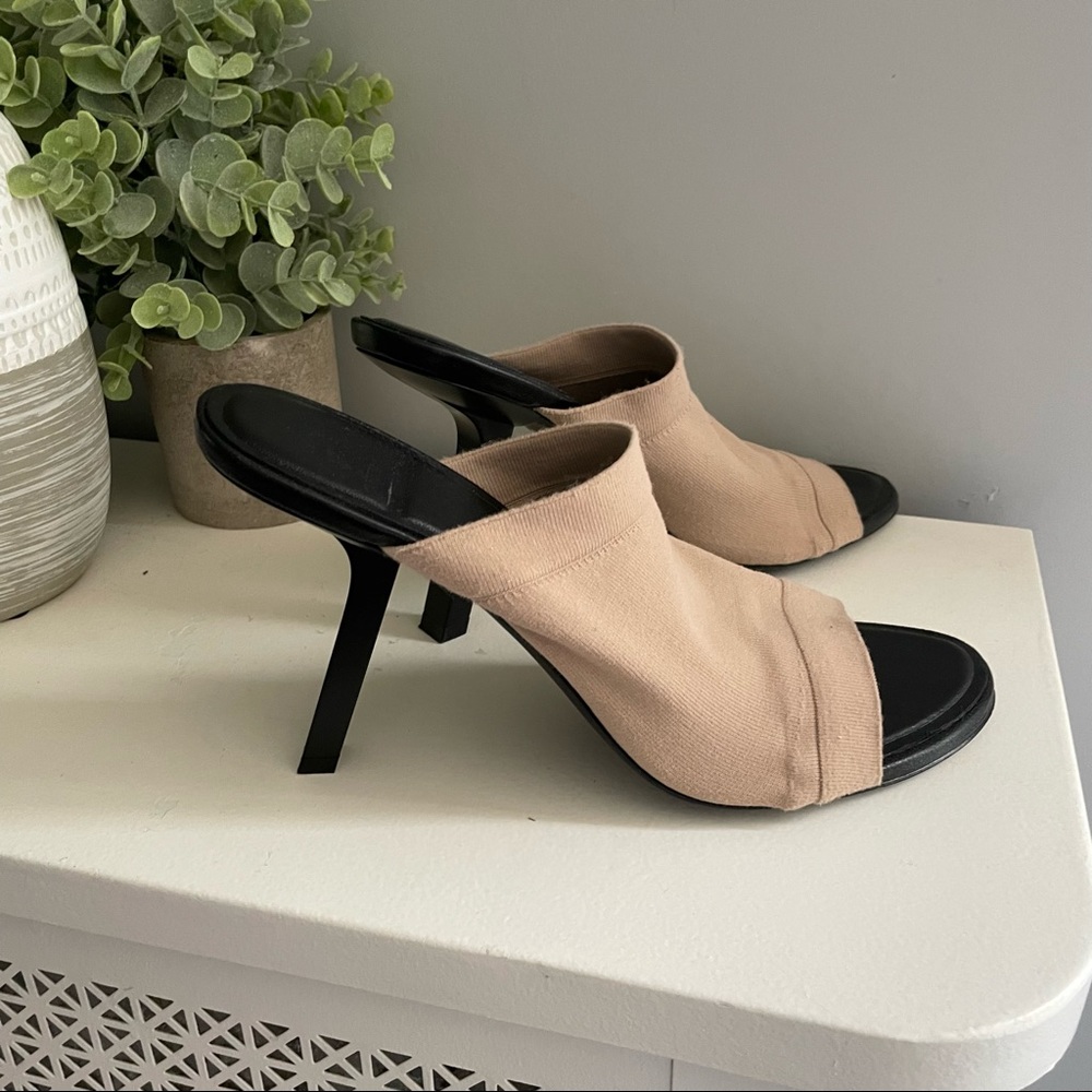 Balenciaga Women's Tight High Heel Sandals In Beige 39